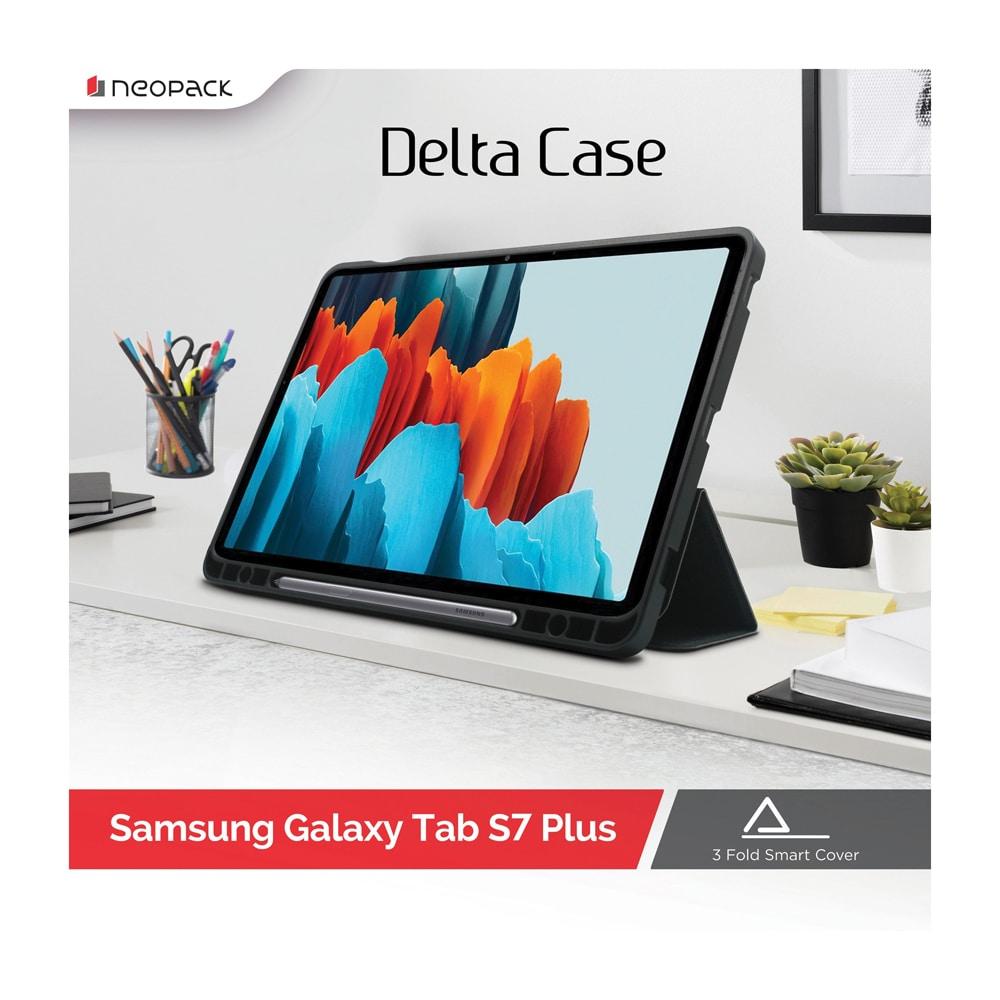 Neopack Delta Smart Cover for Samsung Galaxy Tab S7 Plus, Black