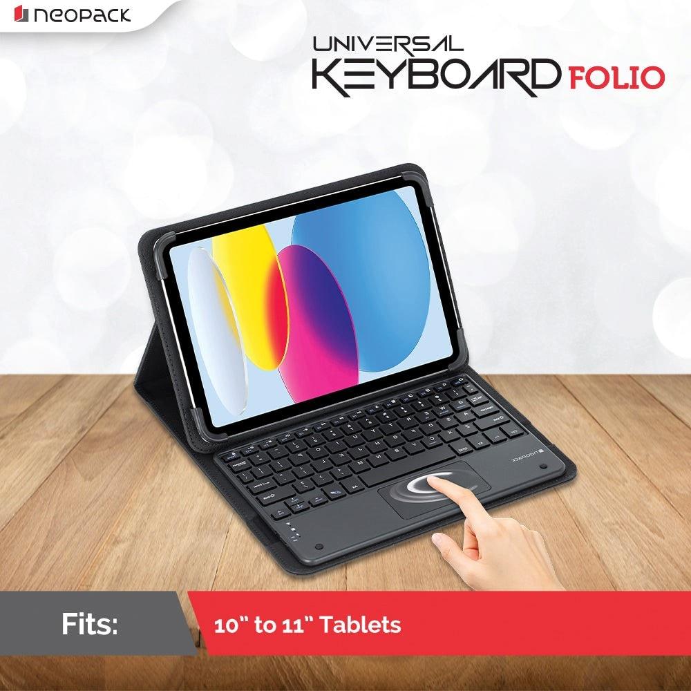 Neopack Universal Keyboard Folio Case - For 10 inch & 11 inch Tab