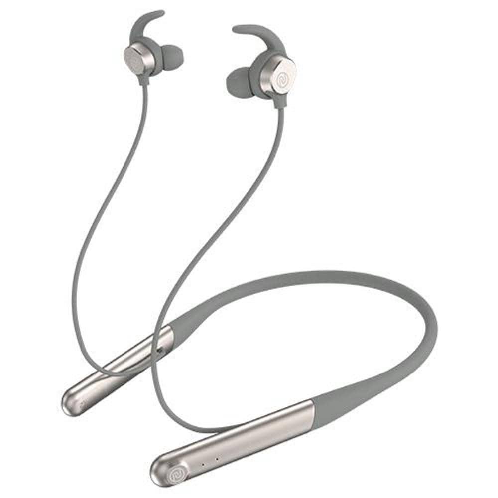 Noise Flair In-Ear Wireless Touch Enabled Neckband with Swiftcaller Technology, Dual Mic, Gray