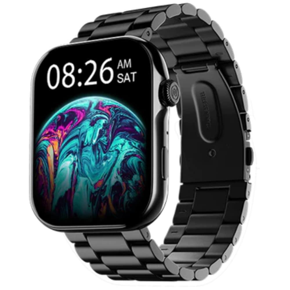 Noise Colorfit Ultra 3 Smartwatch, 4.97 cm (1.96 inch) AMOLED Display, Bluetooth Calling, Premium Metallic Build, Upto 7 Days Battery, Rotating Functional Crown, Gesture Control, Voice Assistant (Metallic Strap Black)