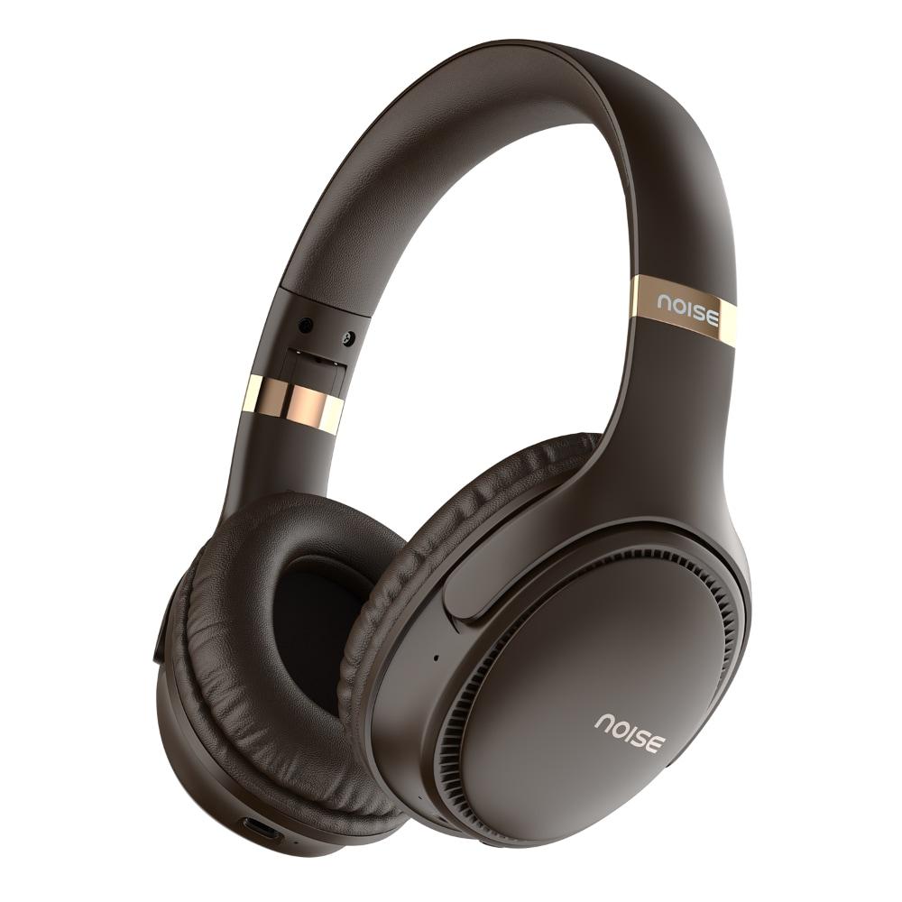 Noise Three with 70 Hours Playtime,40MM Driver,Dual pairing with Gaming Mode Bluetooth Headset(Chocolate Brown, On the Ear)