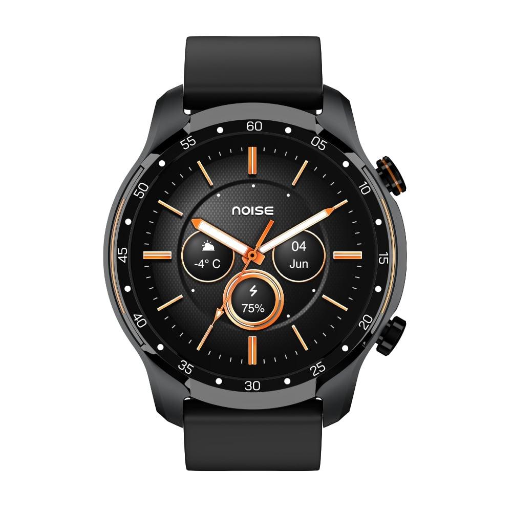 Noise NoiseFit Voyage India's first 4G eSIM calling Smart Watch , 3.5 cm (1.4 inches) Retina AMOLED Display , Bluetooth Calling, Functional Crown , GPS , Upto 7 Day Battery, IP68 Water Resistance , Jet Black