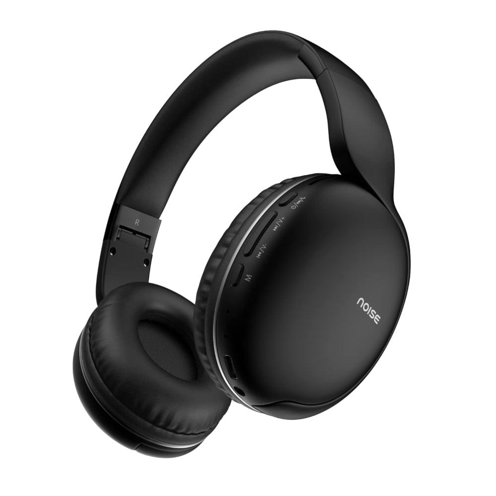 Noise Two Bluetooth Headphones, Upto 50 Hours of Playtime, Dual Pairing, Bluetooth v5.3, 4 Play Modes, Type-C Charging, Lightweight Design, Bold Black