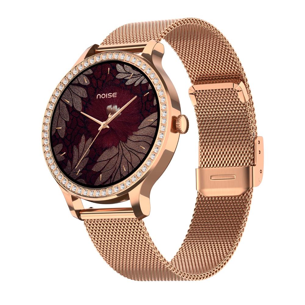 Noise NoiseFit Diva Araya Smartwatch, Rose Gold Link