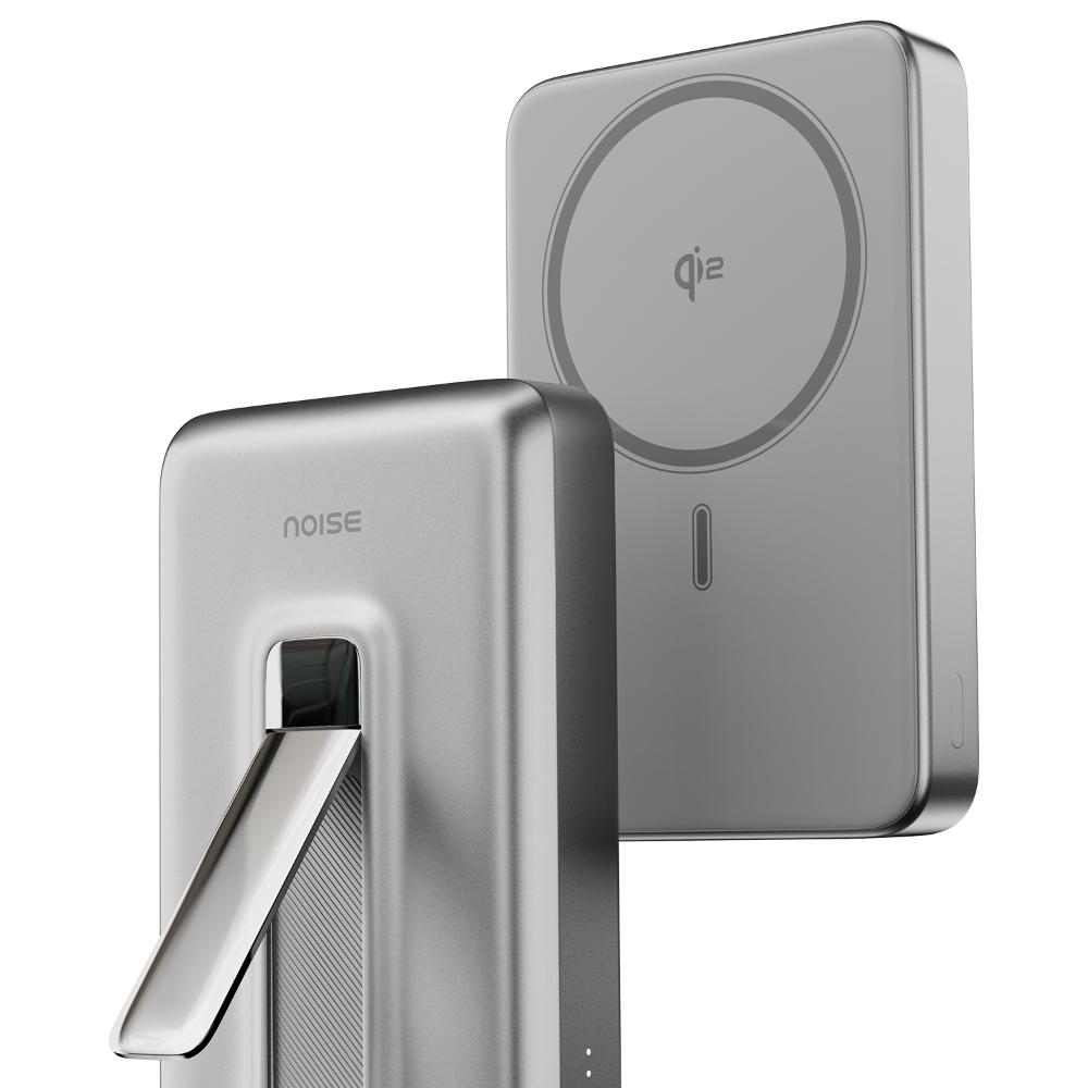 Noise Power Series 10000 mAh Wireless Magsafe Qi2 Powerbank, Silver