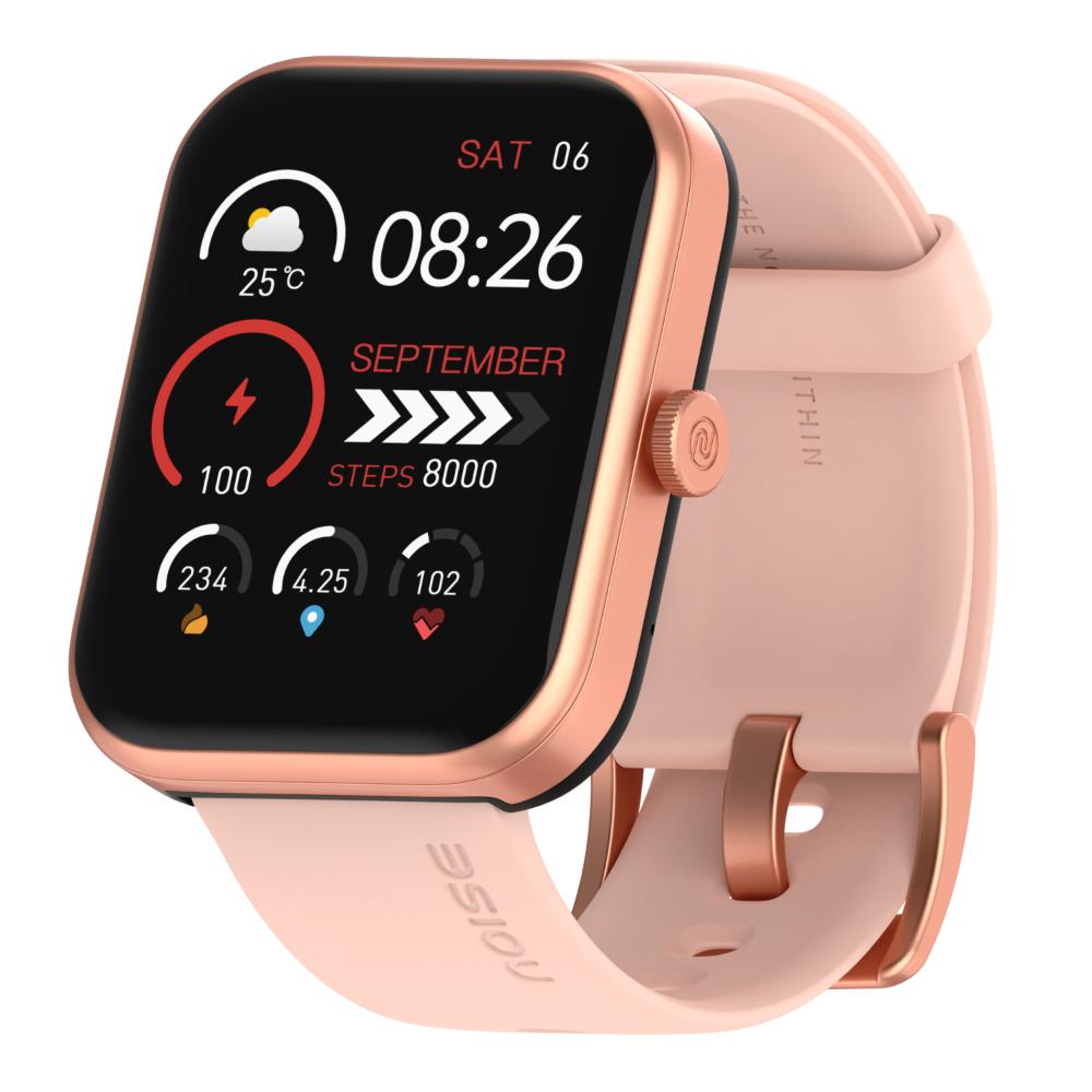 Noise ColorFit Elevate Smartwatch, Rose Pink