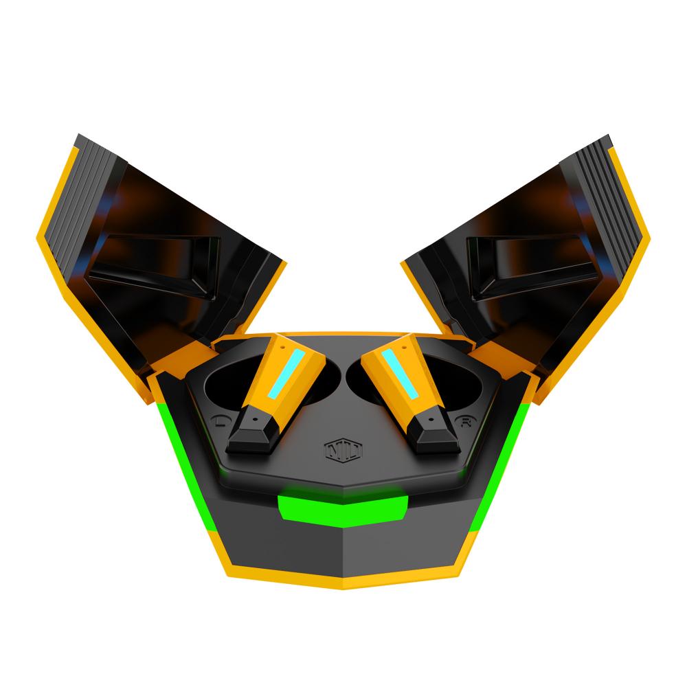 Nu Republic Transform-X Earphone, Earbuds Bluetooth Wireless with X-Bass, Enc Technology, 60 Hrs Playtime, TWS with Mic and Hall Sensor, Fast Charge, Dual Mode (Yellow)