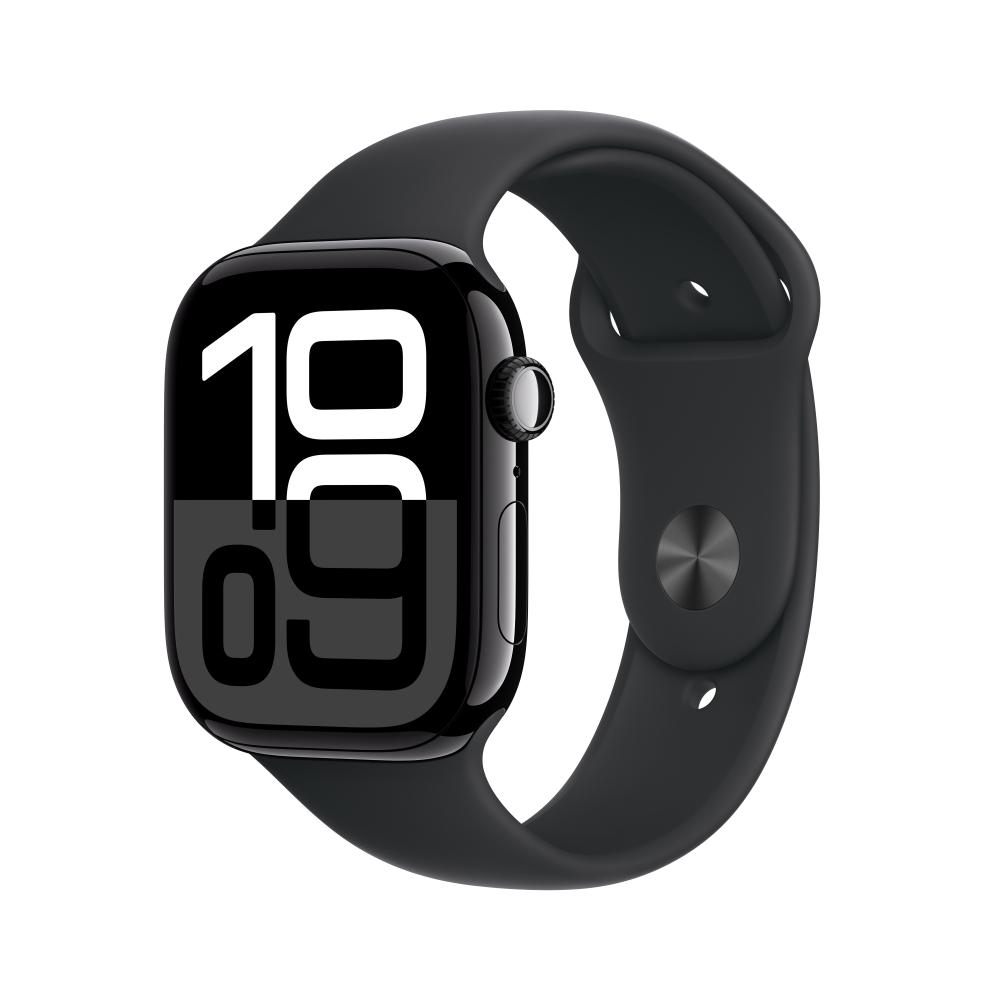 Buy Apple Watch Series 10 GPS + Cellular 46 mm Jet Black Aluminium Case  with Black Sport Band - S/M at Reliance Digital