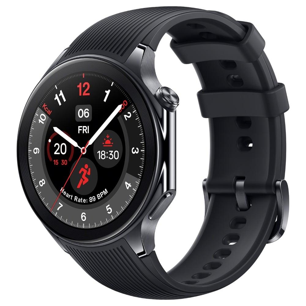 OnePlus Watch 2 , 3.63 cm (1.43 inch) AMOLED Display with Wear OS4,Snapdragon W5 Chipset,Upto 100 hrs Battery Life,Stainless Steel & Sapphire Crystal Build,Dual Frequency GPS,IP68 & Bluetooth Calling (Black Steel)