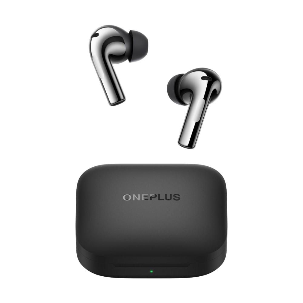 OnePlus Buds 3 Truly Wireless Bluetooth Earbuds with Upto 49dB Smart Adaptive Noise Cancellation,Hi-Res Sound Quality,Sliding Volume Control,10mins for 7Hours Fast Charging with Upto 44Hrs Playback, Metallic Gray