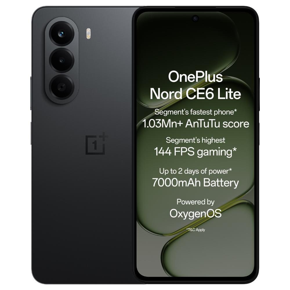 OnePlus Nord CE6 Lite 5G 128 GB, 6 GB RAM, Hyper Black, Mobile Phone