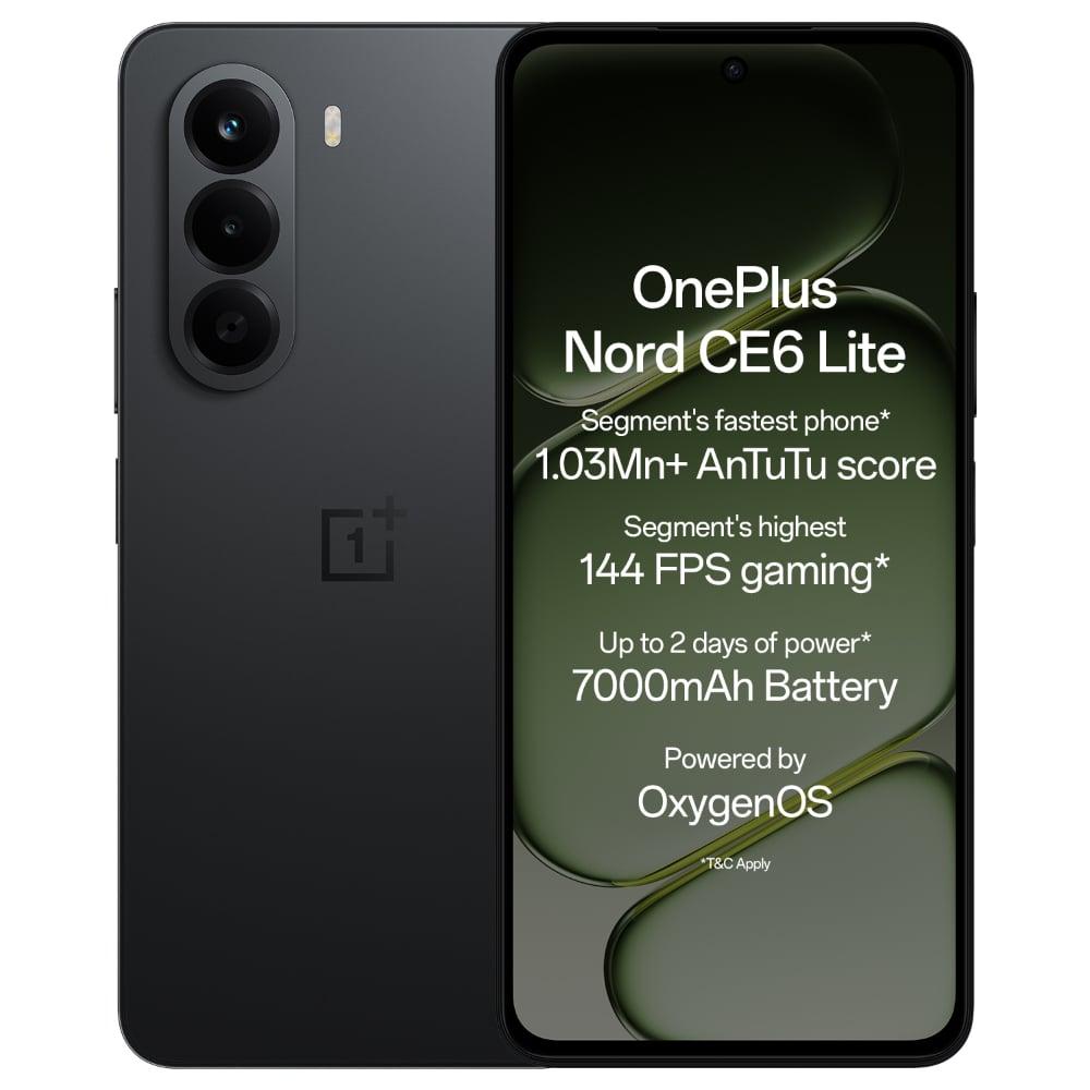 OnePlus Nord CE6 Lite 5G 128 GB, 8 GB RAM, Hyper Black, Mobile Phone