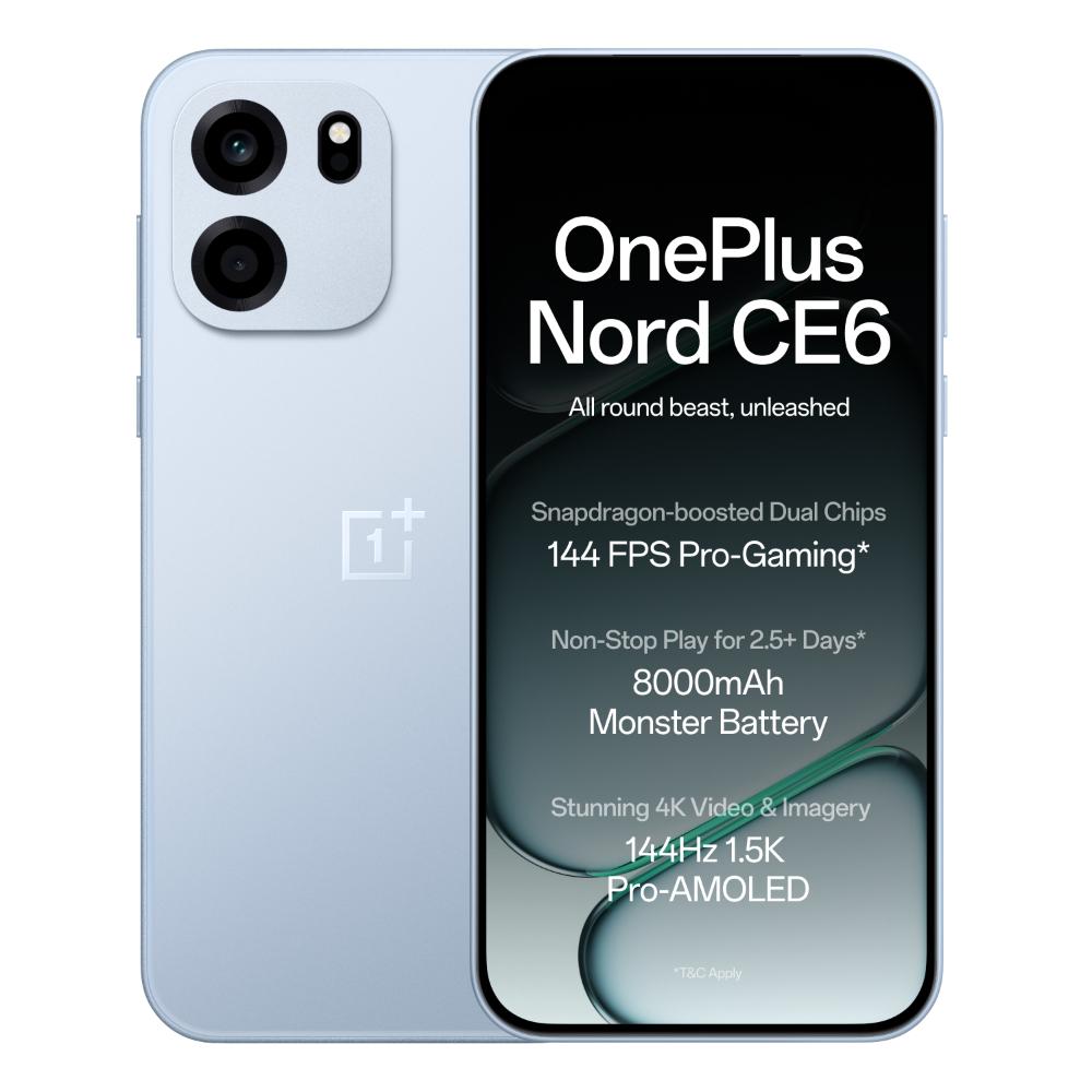 OnePlus Nord CE6 5G 128 GB, 8 GB RAM, Fresh Blue, Mobile Phone