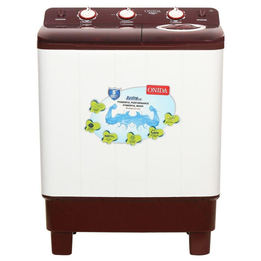 Onida 7 Kg Top Load Semi-Automatic Washing Machine, S70TR, Red