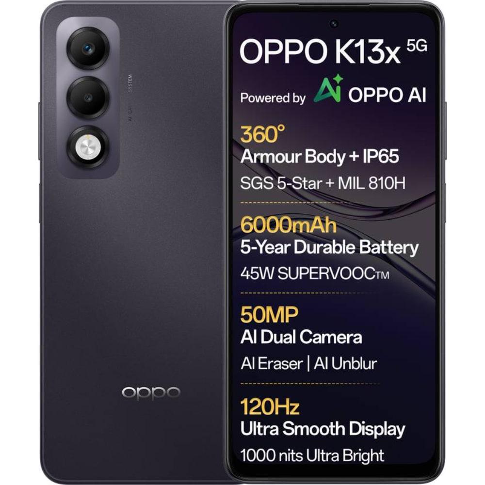 Oppo K13x 5G 128 GB, 4 GB RAM, Midnight Violet, Mobile Phone