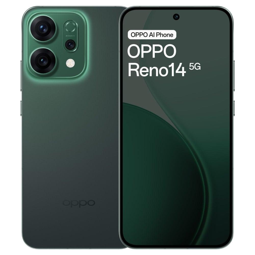 Oppo Reno 14 5G 256 GB, 12 GB RAM, Forest Green, Mobile Phone