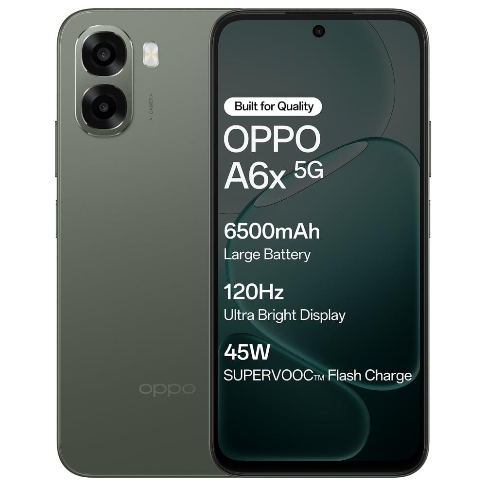 Oppo A6x 5G 128 GB, 6 GB RAM, Olive Green, Mobile Phone
