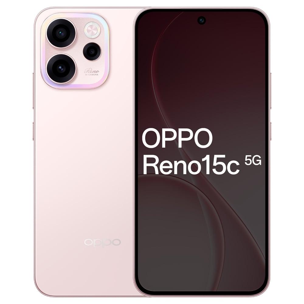 OPPO Reno15c 5G 256 GB, 12 GB RAM, Afterglow Pink, Mobile Phone
