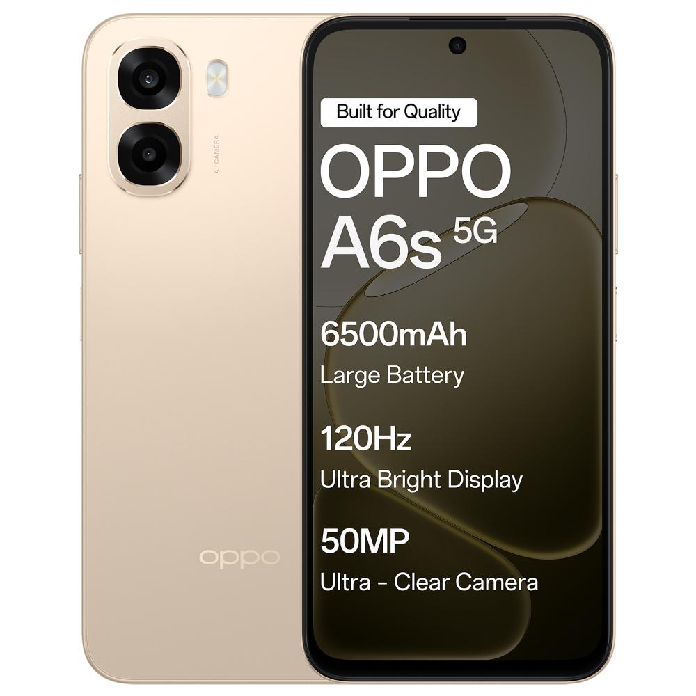 OPPO A6s 5G 128 GB, 4 GB RAM, Aurora Gold, Mobile Phone