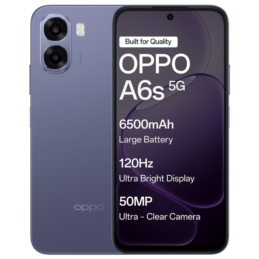 OPPO A6s 5G 128 GB, 4 GB RAM, Plum Purple, Mobile Phone