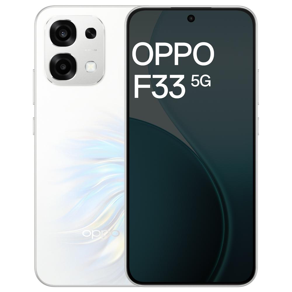 OPPO F33 5G 128 GB, 6 GB RAM, Pearl White, Mobile Phone