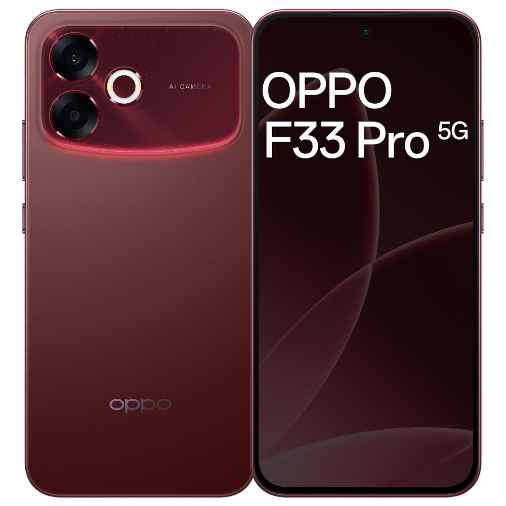 OPPO F33 Pro 5G 256 GB, 8 GB RAM, Passion Red, Mobile Phone