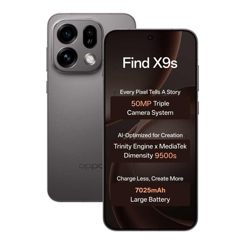 Oppo Find X9s 5G 512 GB, 12 GB RAM, Mobile Phone, Midnight Grey