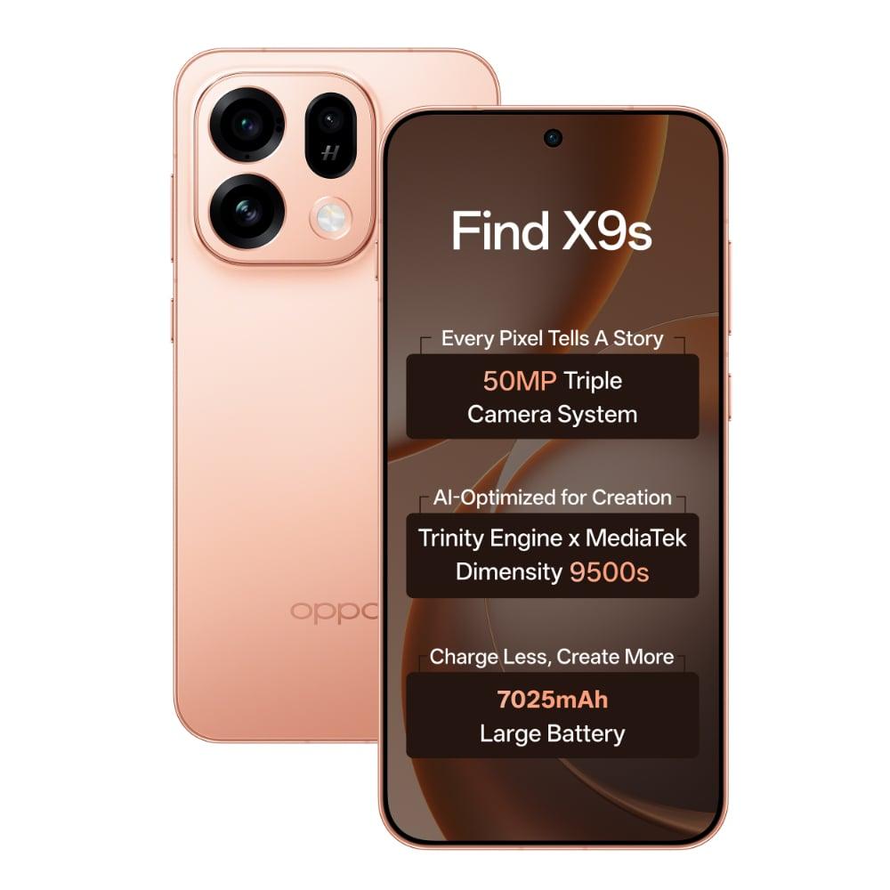 Oppo Find X9s 5G 256 GB, 12 GB RAM, Mobile Phone, Sunset Orange