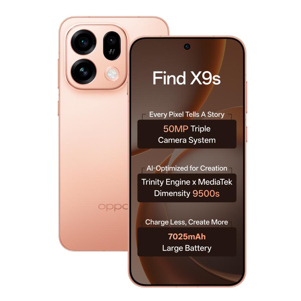 Oppo Find X9s 5G 256 GB, 12 GB RAM, Mobile Phone, Sunset Orange