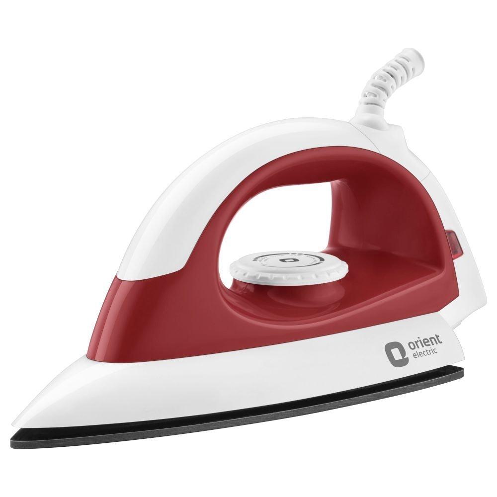 Orient Electric Panache DIPC10RP Dry Iron with 360 Degree Swivel Cord, Red and White