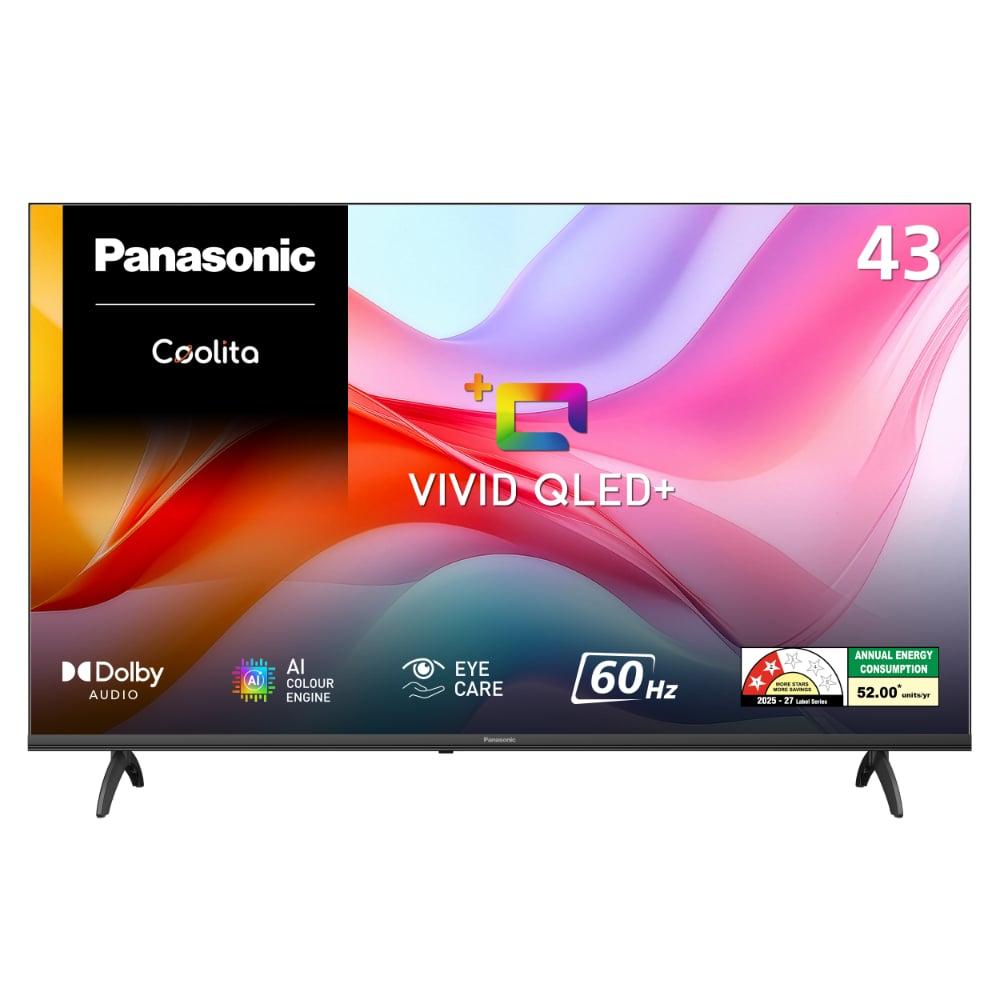 Panasonic 108 cm (43 Inches) Vivid QLED Full HD Smart TV, TS-43S45CGW (Black)