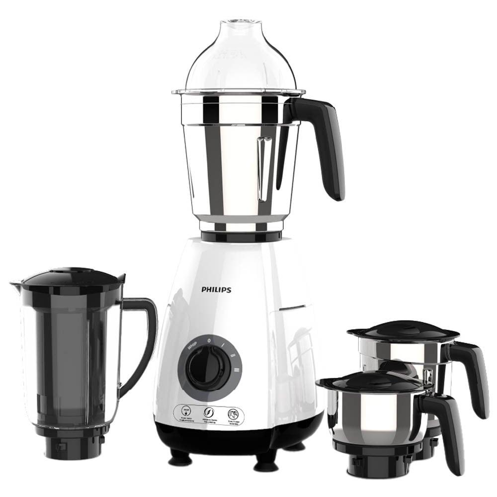 Philips HL7703 1000 Watts Mixer Grinder with Suction Feet (White)