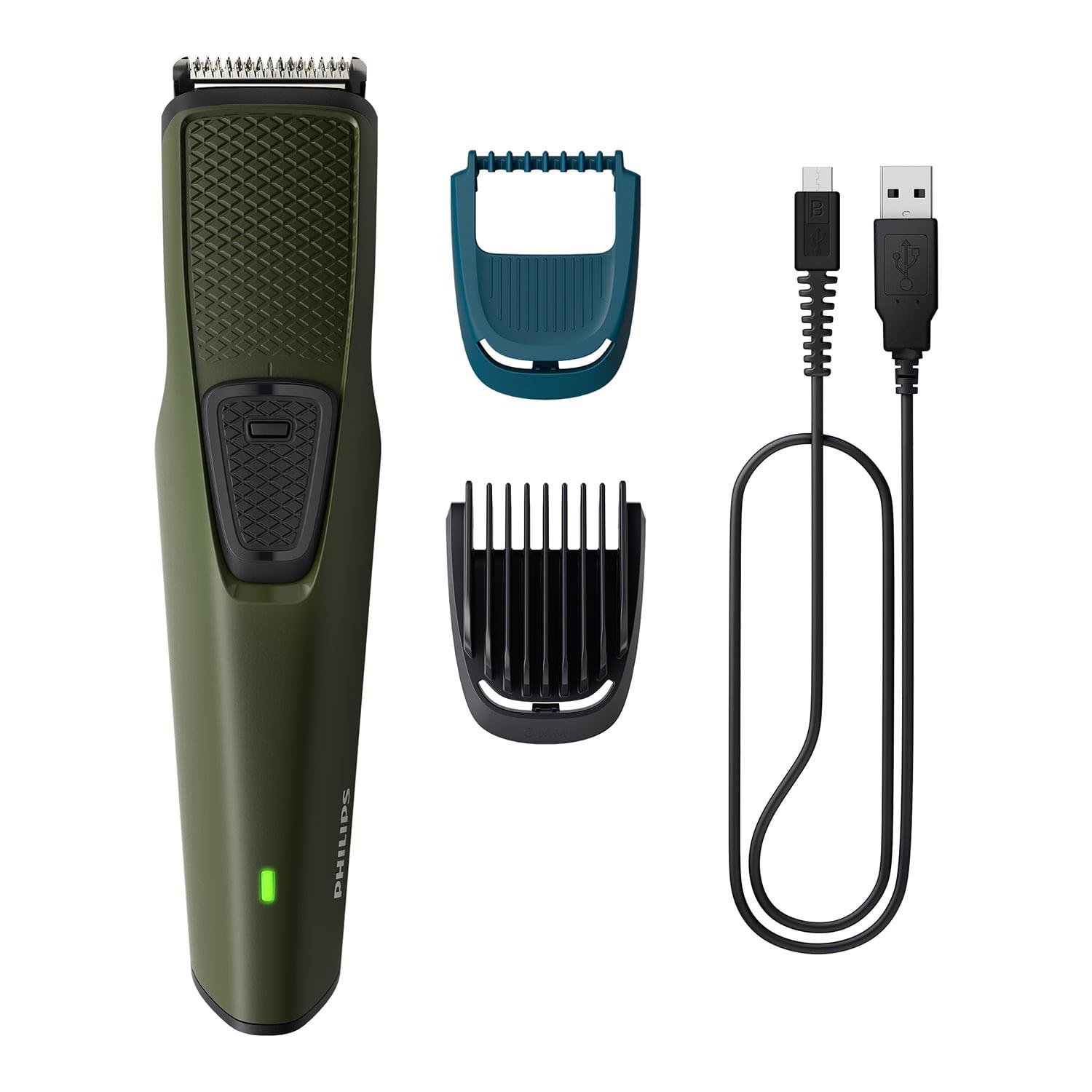 Philips Cordless Beard Trimmer with Dura Power Technology, 30 Min Runtime & 3 Length Settings (BT1230/18) Green