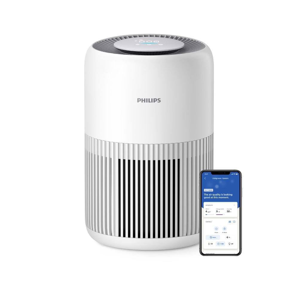 Philips Smart Air Purifier 800 Series AC0950/70, HEPA & Activated Carbon Filter, Wi-Fi with Scheduler via Air+ App, Removes 99.97 percent Dust, Smoke & Pollen, Compact Design, Covers up to 300 Sq.Ft (Ideal for Small Rooms)
