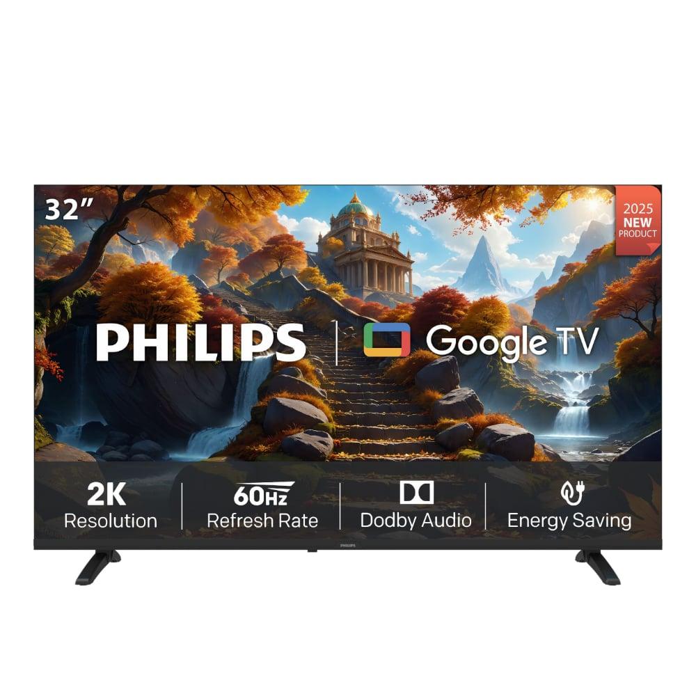 Philips 82 cm (32 inch), 2K HD LED Google TV with HDR 10 & HLG, Digital Sound, HDMI 2 & 2 USB, 32PFT6290/94, Black