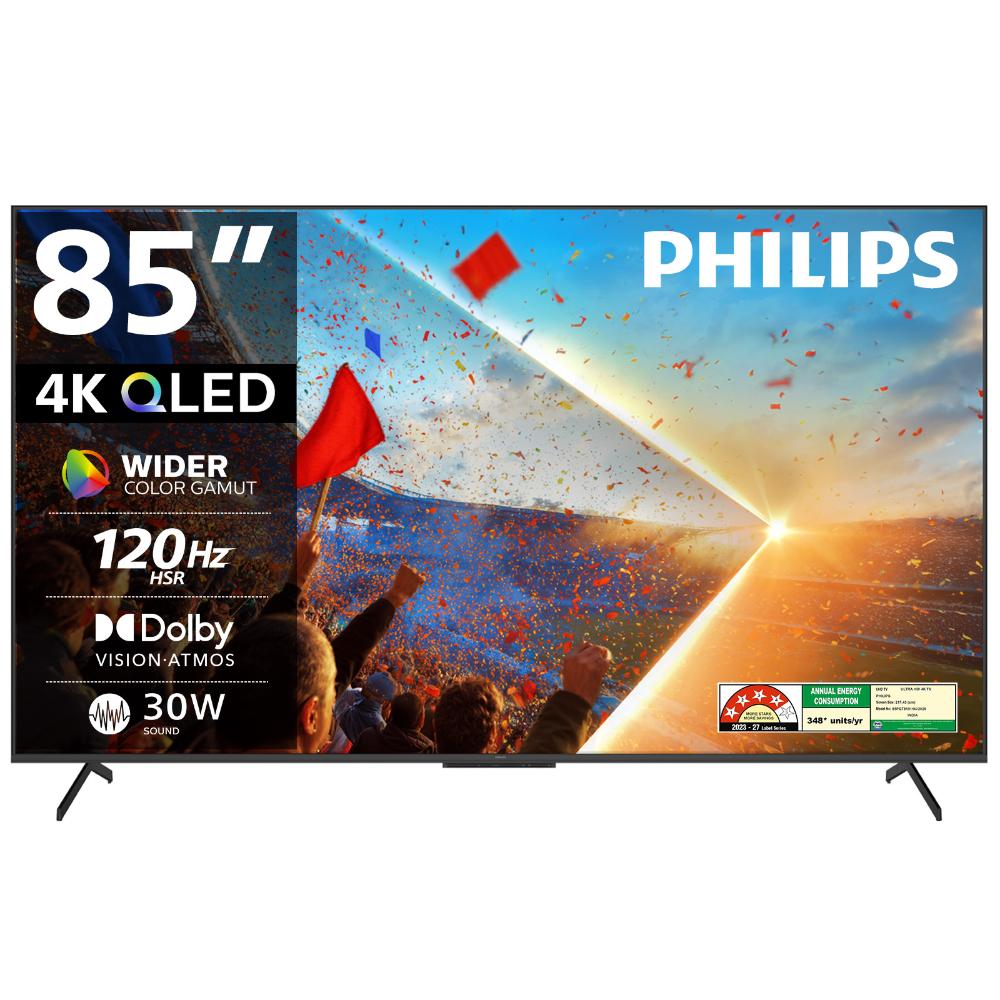 Philips 215.9 cm (85 inch) 4K QLED Google TV, 85PQT8101/94