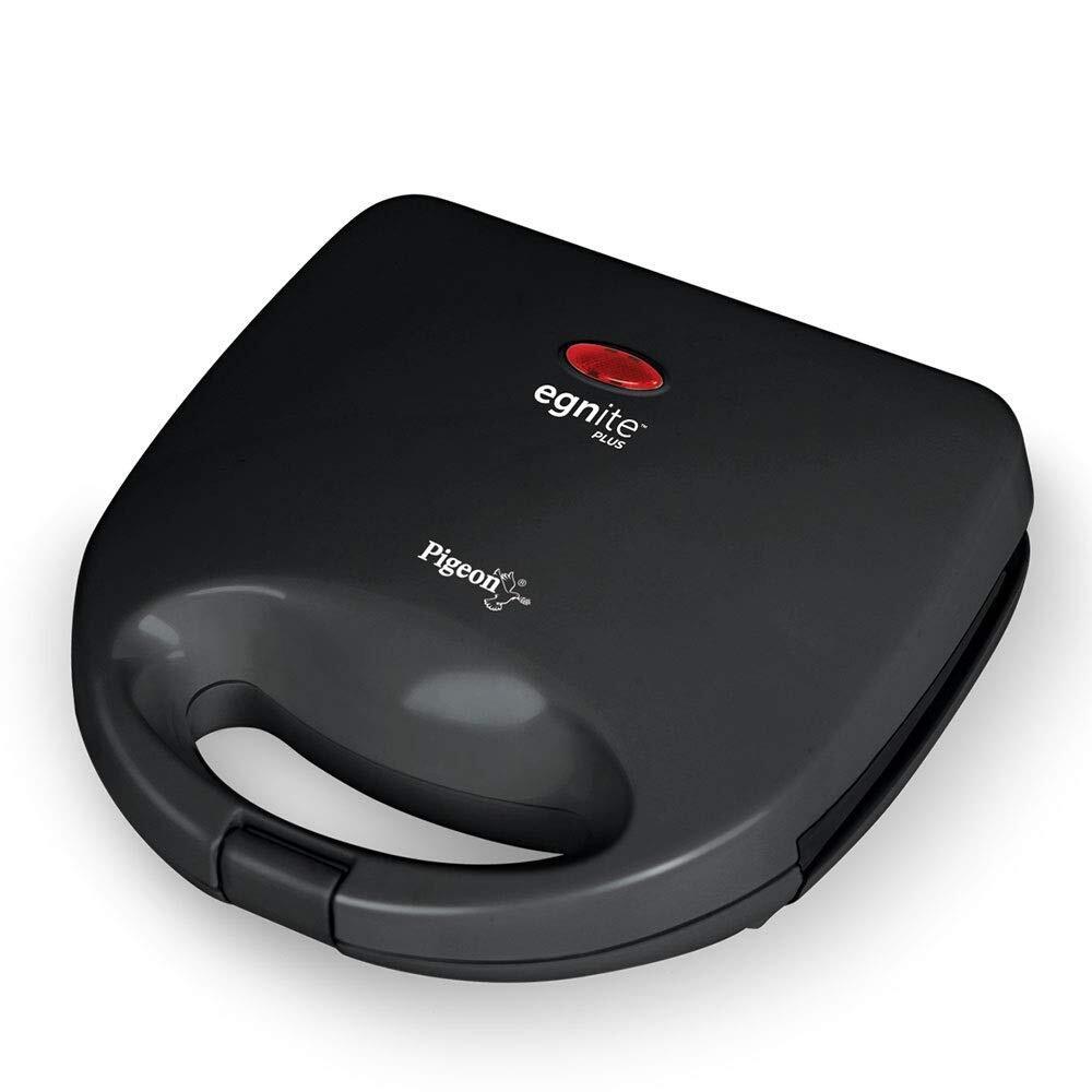 Pigeon Egnite Plus 14241 Sandwich Maker, Fast Heating, Easy Handling, Instant Cooking, Black