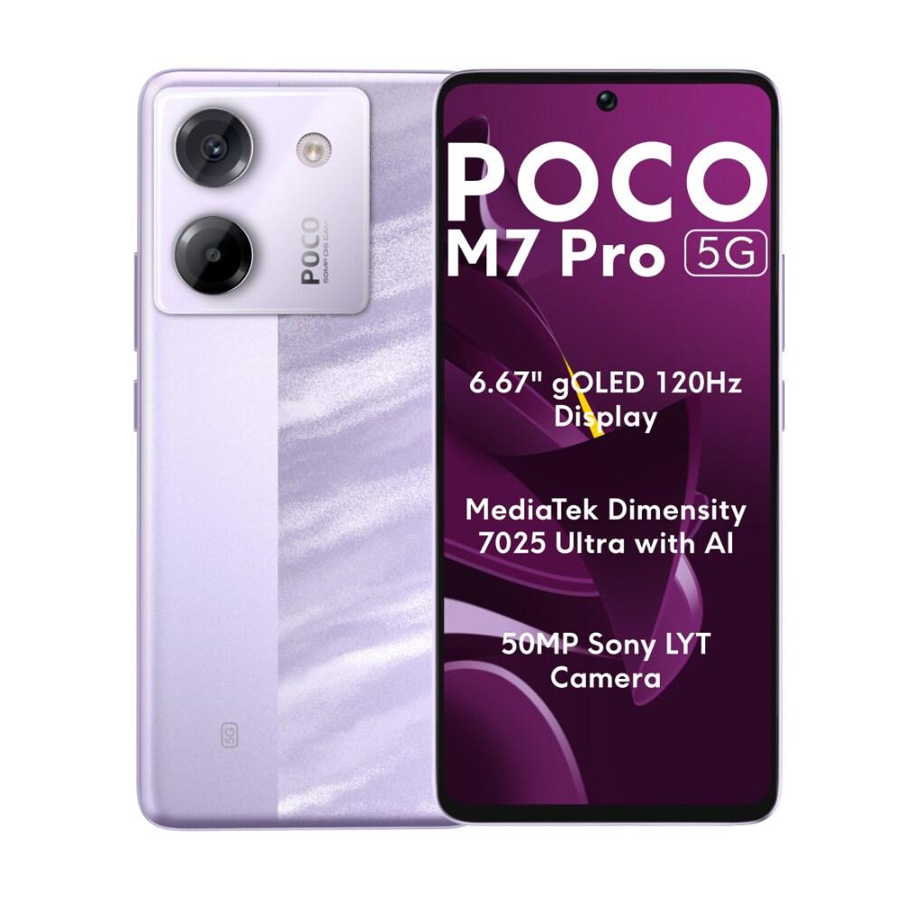 POCO M7 Pro 5G 128 GB, 6 GB RAM, Lavender, Mobile Phone