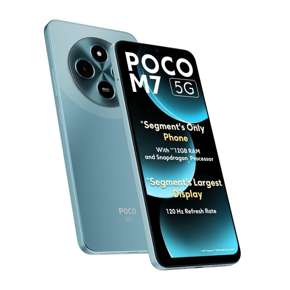 POCO M7 5G 128 GB, 6 GB RAM, Blue, Mobile Phone