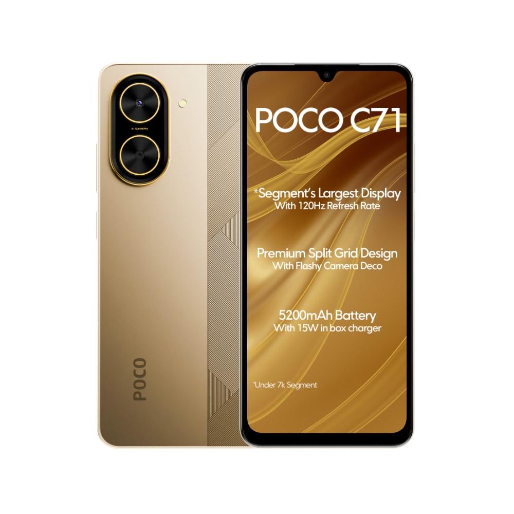 Poco C71 スマートフォン 128GB POCO C71, Cool Blue (6GB, 128GB