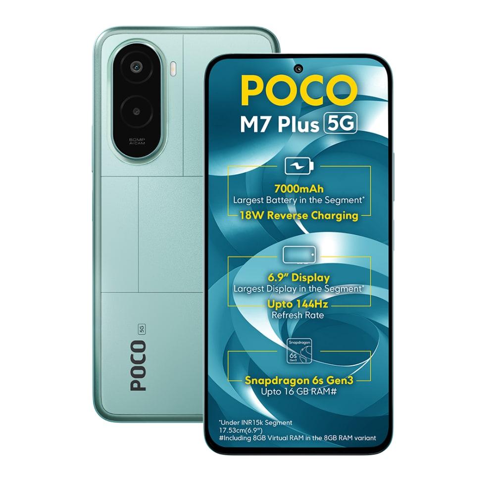 POCO M7 Plus 5G 128 GB, 8 GB RAM, Blue, Mobile Phone