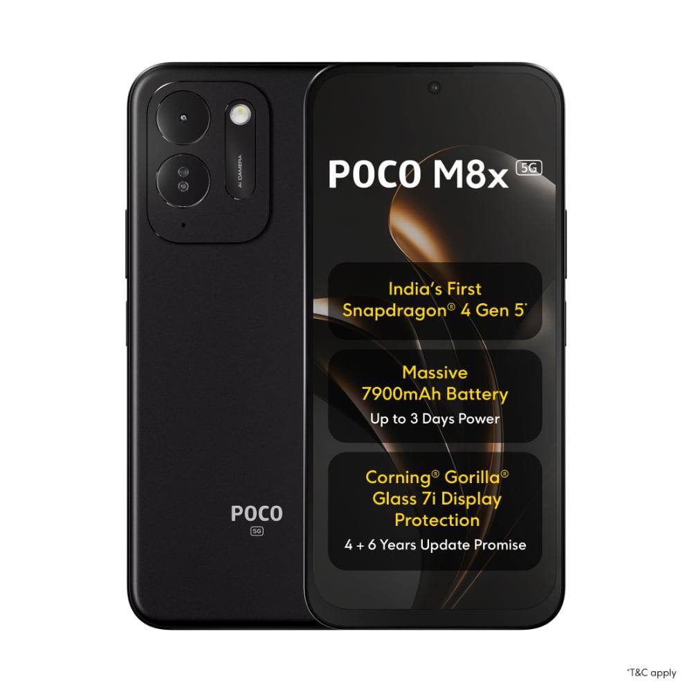 POCO M8x 5G 128 GB, 6 GB RAM, Smartphone, Black
