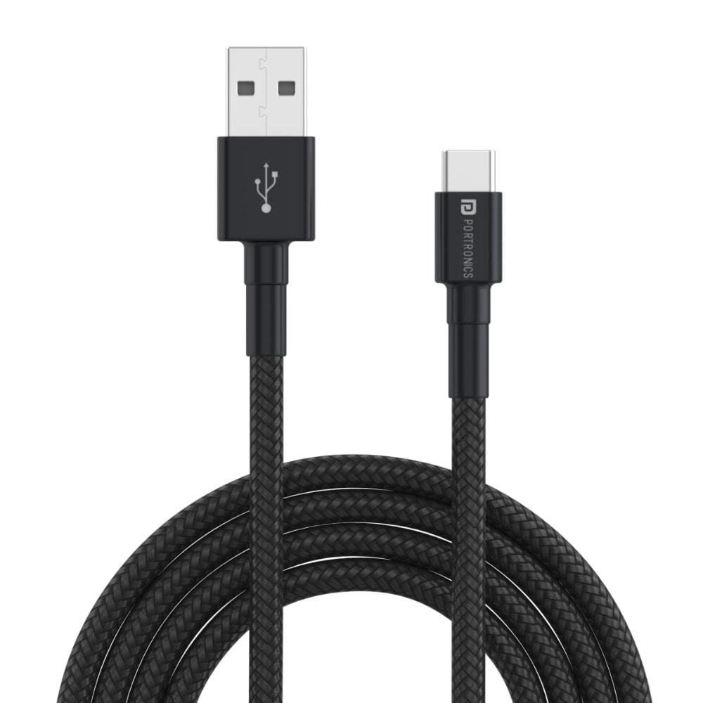 Portronics Konnect B USB to Type C Charging Cable, Black