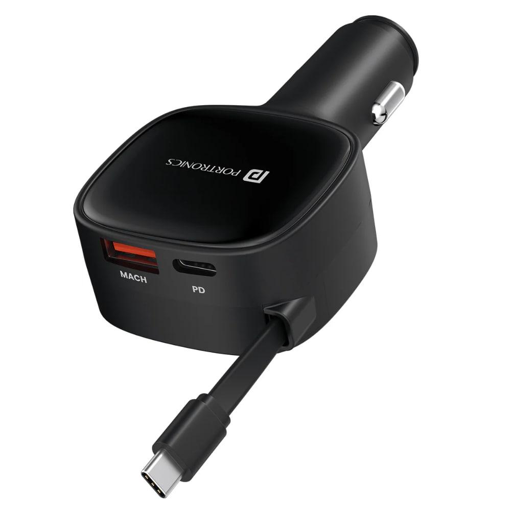 Portronics Car Power Retracto Charger