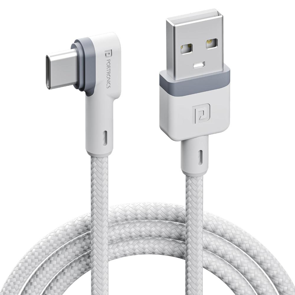 Portronics Konnect L Type C Cable 120 cm (1.2 m), White