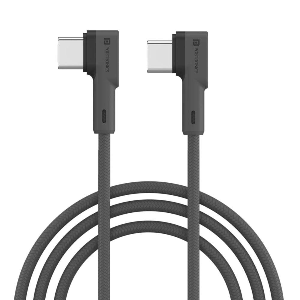 Portronics Konnect L Type C toType C Cable, Grey