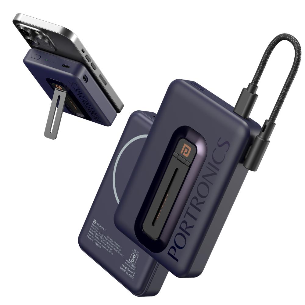 Portronics Revvo 15 W 10000 mAh Magsafe Wireless Powerbank