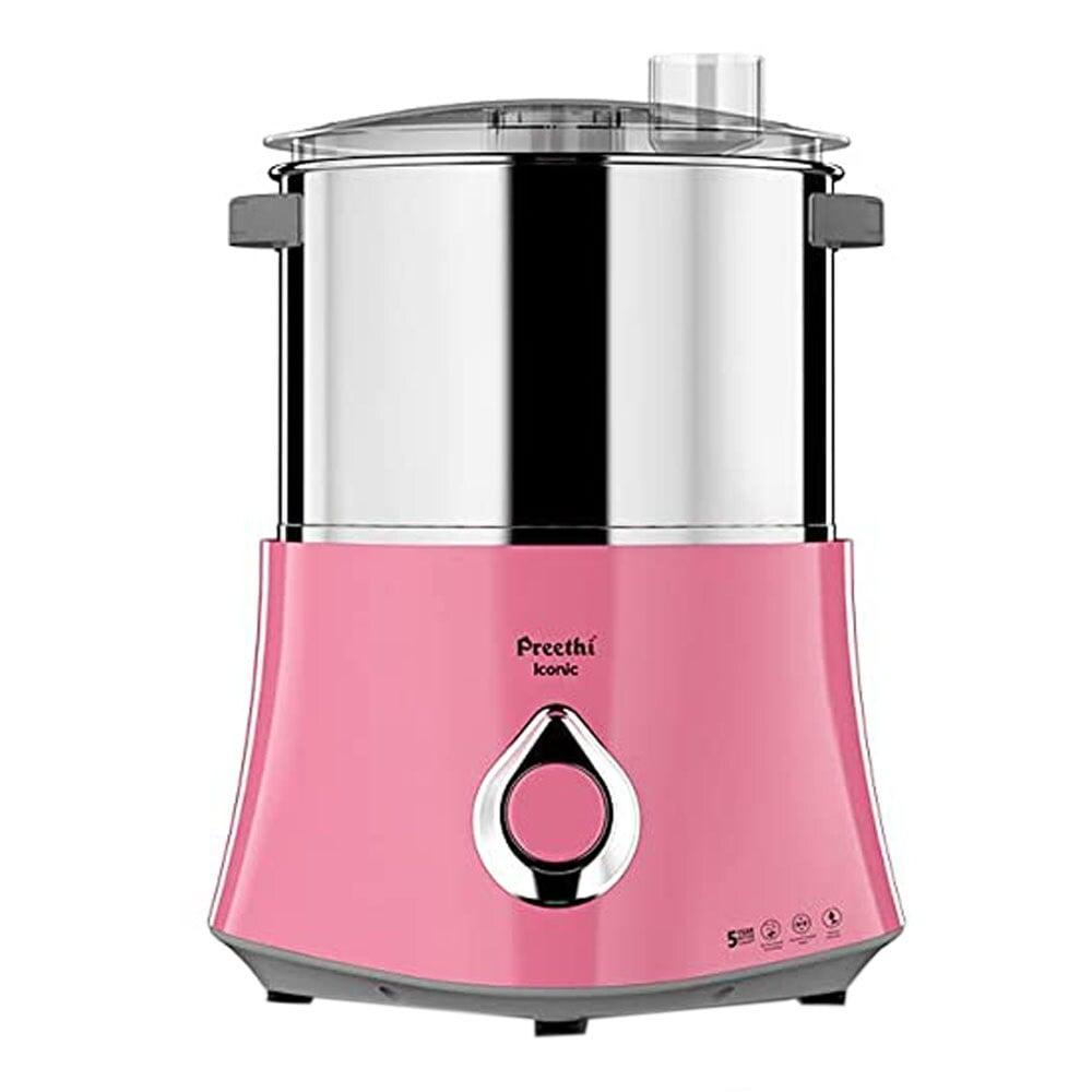 Preethi Iconic 2 Litre Table Top Wet Grinder with Bi-Directional Grinding Technology (Pink)