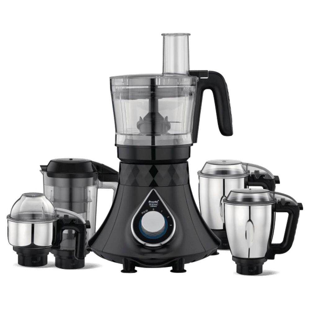Preethi Zodiac Cosmo MG236 Mixer Grinder with 5 jars includes Super Extractor juicer Jar & Master chef + food processor Jar , Black-2