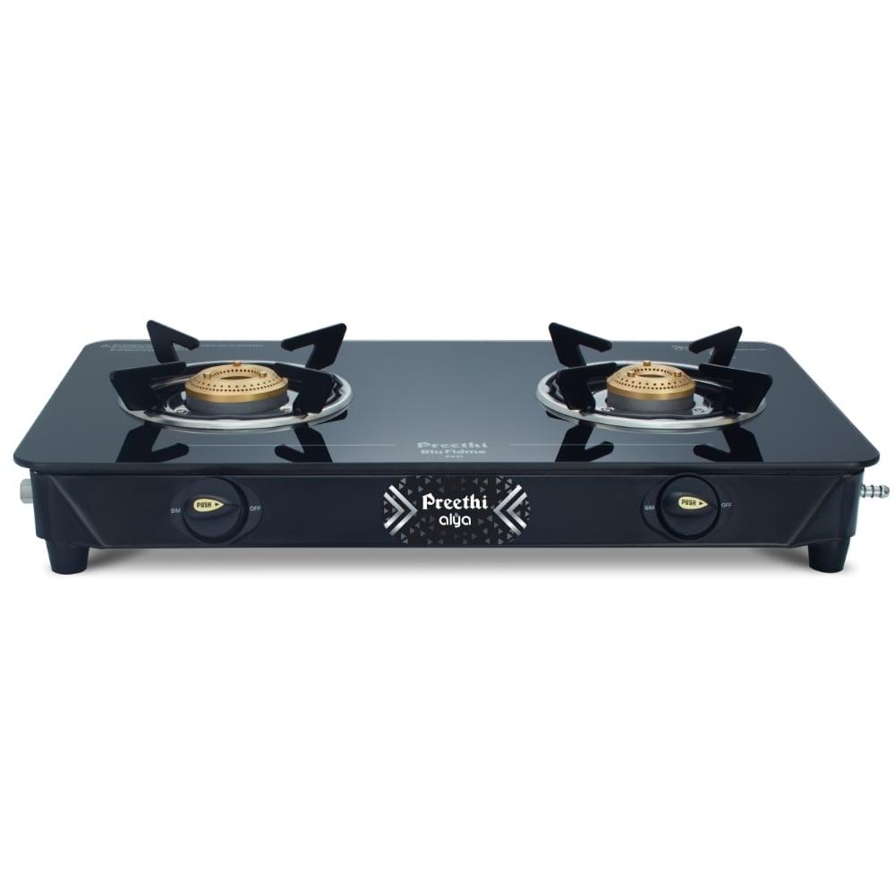 Preethi Alya 2 Burner Cooktop Black